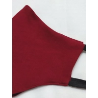 Maska ochronna z bawełny wielorazowego użytku - bordowa